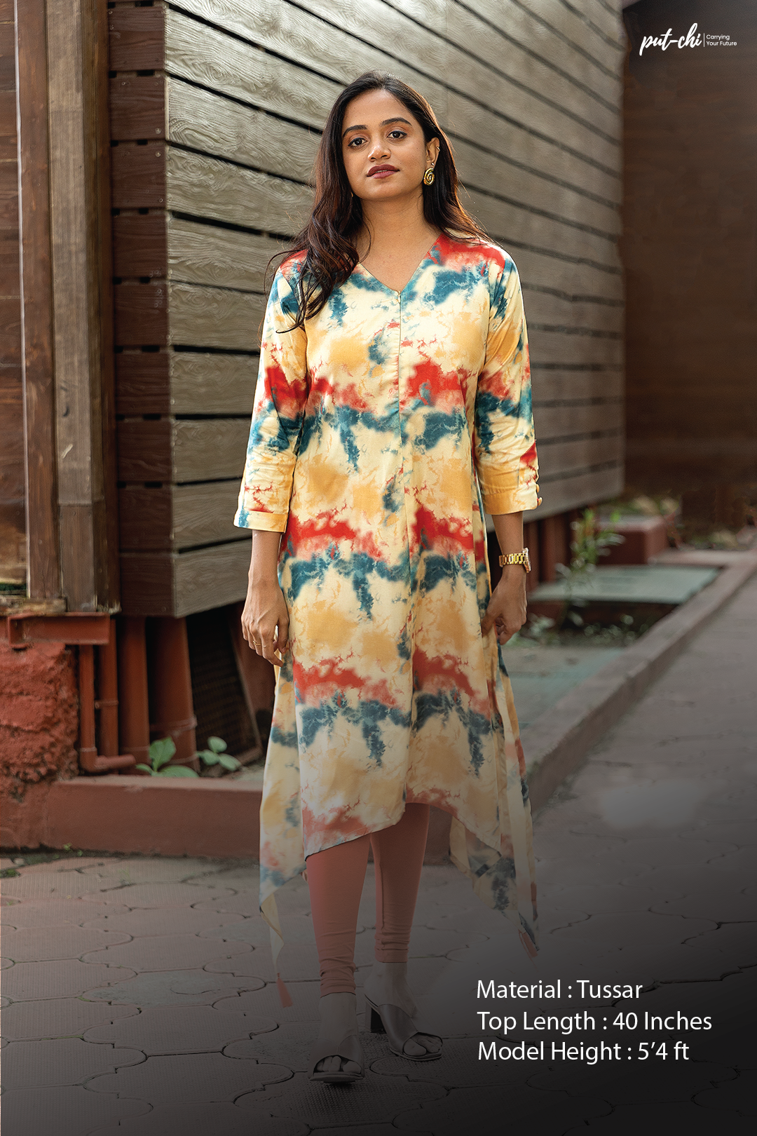 Shop Yellow tie and dye dress | The Secret Label | Long kurti designs, Kurti  designs, Tie dye dress